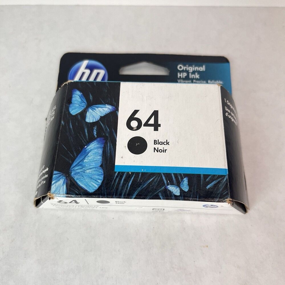 HP 64 Black Ink Cartridge NEW Exp. Sept. 2022 N9J90AN